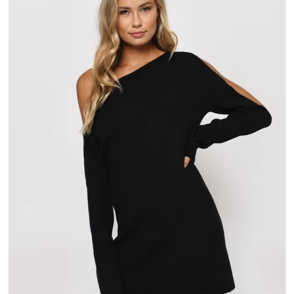 Tobi Black Long sweater dress
